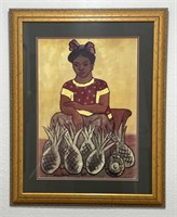 Beautiful Diego Rivera Print "Girl w/ Pineapples"!