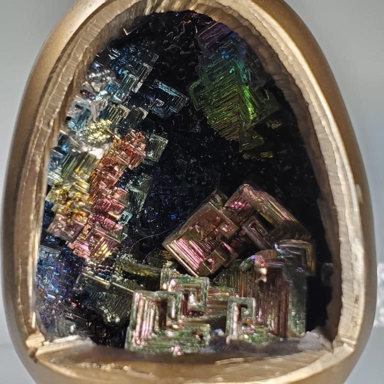 Natural Polished Bismuth Golden Egg