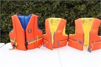 Three Youth & Adult Life Vest - Two w Tags