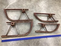 Wooden Runners for Sled, Original Paint