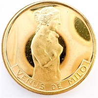 3 Gram Gold Venus De Milo Medal