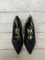 Black heels with chain Womens Shoes size 6
