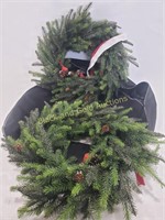 (2) Cardinal Winter Wreaths & Storage Case