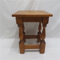 Side Table / Stool - H 16.5" - Wood - Vintage