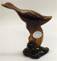 Imperial Slag Glass Bird Figure