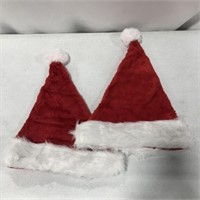 2PCS CHRISTMAS SANTA HAT(16 X 12IN) RED
