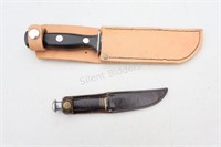 Set of Hunting Knives in Leather Sheaths