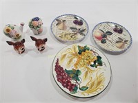 Decorative Plates & Salt/Pepper Shakers