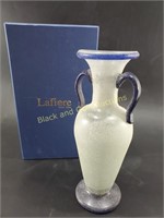 Lafiore Frosted Vidrio Glass Vase In Box