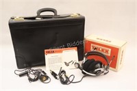 Pilot's Leather Case w TELEX Head Phones