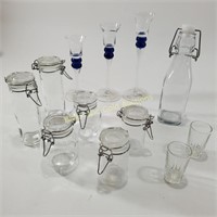Glass Jars, Shot Glasses, & Multi Sized Holders
