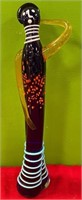 N - MURANO GLASS SCULPTURE SIGNED  17"T (F9)