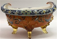 Moser Glass Enamel Decorated Bowl
