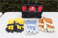 HUSKY Tool Cloth Bag & Work Gloves
