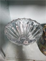 Clear heavy crystal  punch bowl
