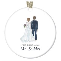 BRIDE & GROOM FIRST CHRISTMAS ORNAMENTS 2023