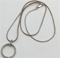 Sterling Silver Necklace W Pendant