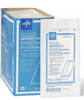 MEDLINE ABDOMINAL PAD(9X5IN) 25 COUNT