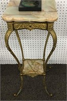 Marble And Brass Two Tier Table