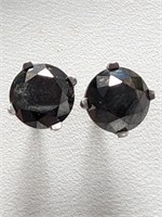 $2000  Treated Black Diamond 1.88Ct Earrings