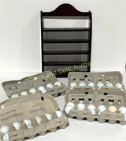 4 Dozen Golf Balls & A Golf Ball Display Rack