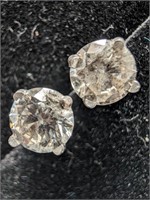 $3600 14K   1.3Ct Lab Diamond Earrings