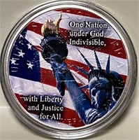 J - 2002 COLORIZED 9/11 MEMORIAL COIN (J38)