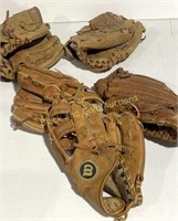 Five Major League Model Baseball Gloves