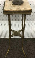 Marble Top And Brass Two Tier Table