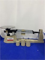 TRIPLE BEAM SCALE 2-1KG WEIGHTS 1-500G WEIGHT
