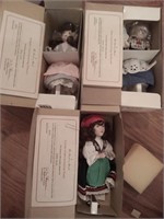Danbury Mint porcelain/ceramic dolls. New in box!