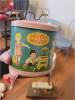J Chien tin litho metal Dolly's Washer toy