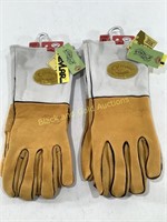 (2) New Caiman Kevlar Elk Skin Work Gloves XL