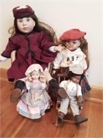 Dolls, 1-Lee Middleton & display chairs