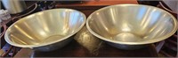 2 -18" stainless steel bowls
