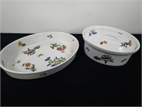 12.5 x 9.25 in casserole dish and 9x 7x 4-in