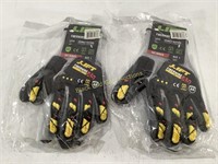 (2) New Pairs of LIFT Fiberware Impact Work Gloves