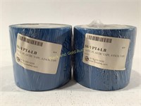 (2) New Rolls of Blue Vinyl Plastic 4" Tape