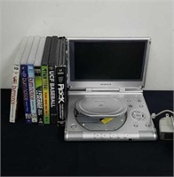 Magnavox portable DVD player with DVDs