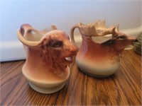 Antique Austrian porcelain Elk Moose Stag Antler