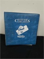 Vintage hockey collectors card album with hockey