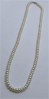 Pearl Beaded Necklace With 10k Gold Clasp
