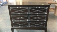 CONSOLE CABINET W/ METAL ACCENT, 35"X15"X36"