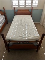 Twin Sealy Mattress + Maple Bed Frame