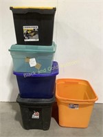 (5) Storage Tubs