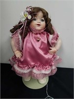 17-in doll with glass eyes made by joy and Joy