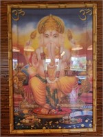 Framed Ganesha Print 25x37"