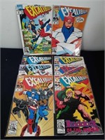 Vintage bagged Excalibur comic books