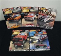 Five Hot Wheels Boulevard series collectible cars
