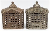 (2) A.C. Williams Cast Iron Dome Banks